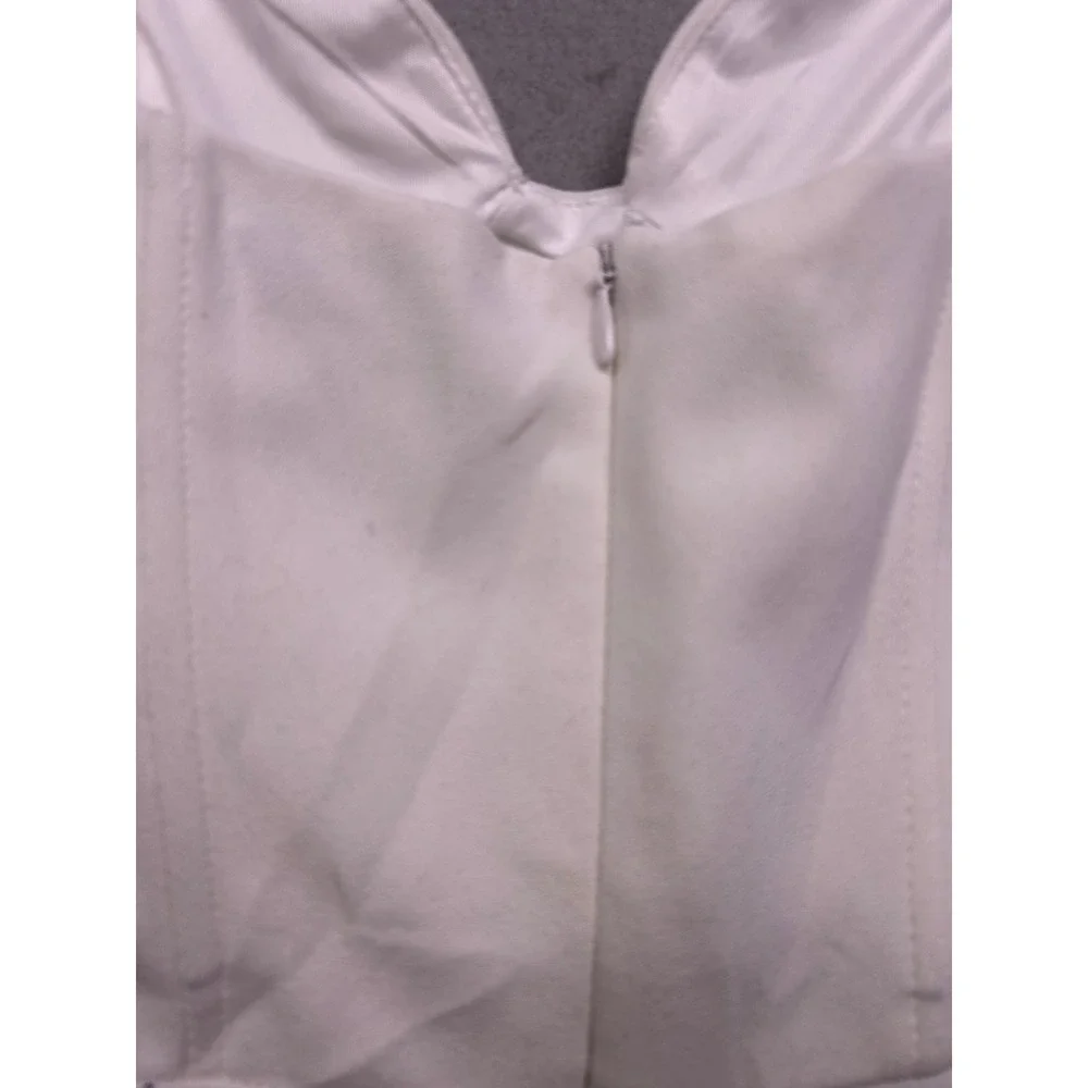 Zara Mini Dress Textured White M Womens